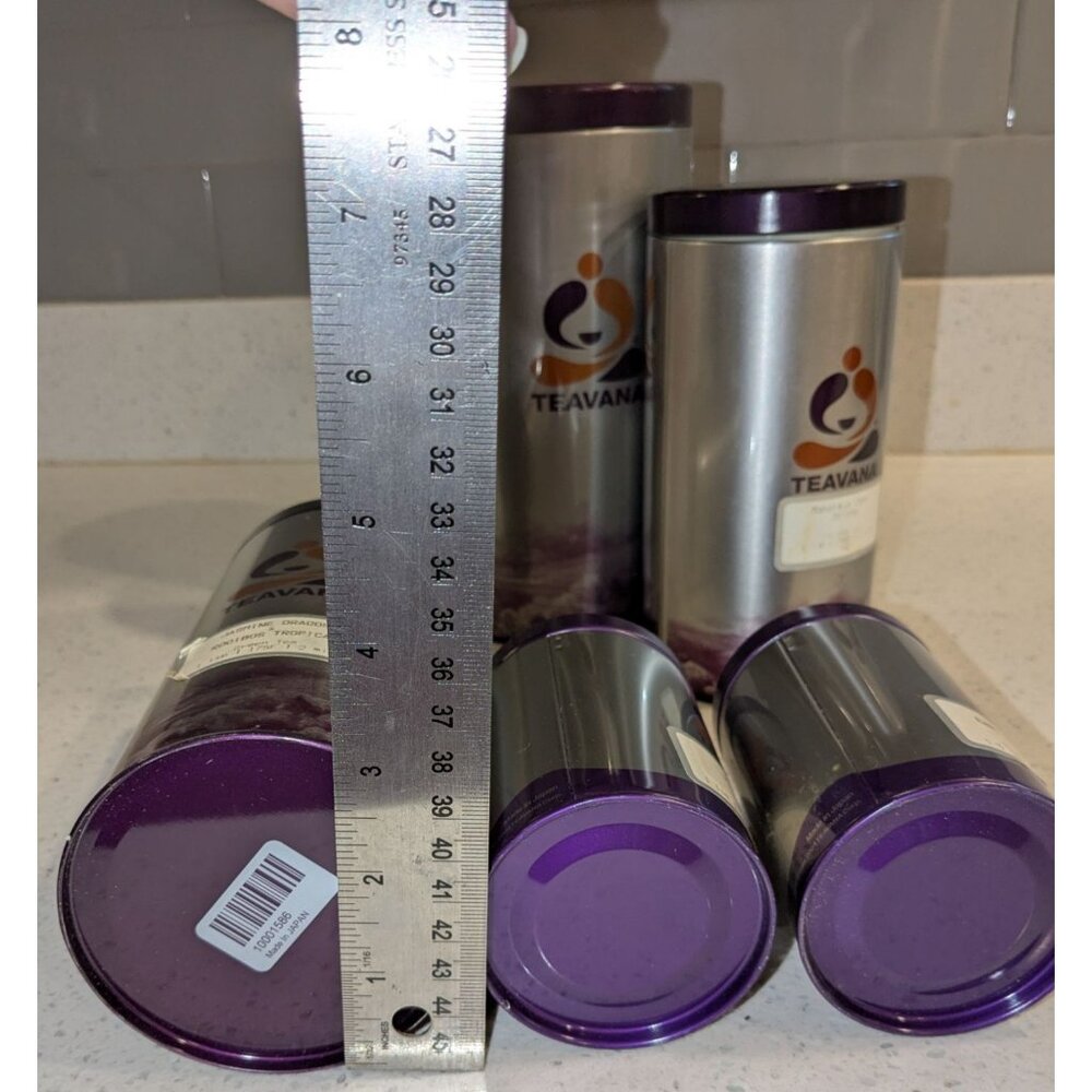 Teavana Loose-Leaf Tea Canisters 16 Oz Perfect tea Maker Airtight Storage 4 teas - Picture 15 of 16
